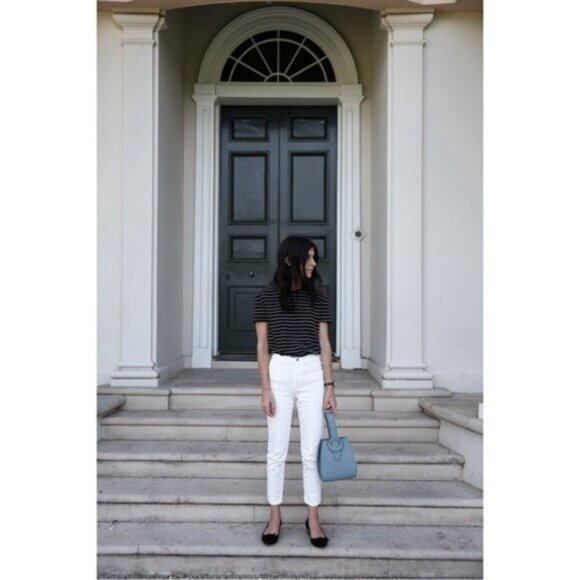 NWT Everlane The 90s Cheeky Jean 23 White Organic Cotton High Rise - Picture 2 of 13